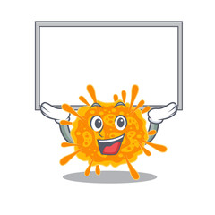 Mascot design of nobecovirus lift up a board