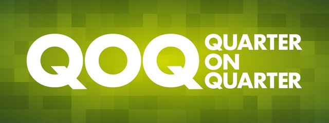 QOQ - Quarter On Quarter acronym, business concept background