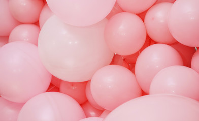 Texture of pink birthday balloons