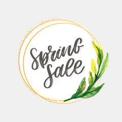 Watercolor sale banner background template with beautiful flowers. Element invitation card Decoration. vector art and illustration.