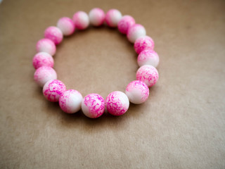heart made of pink beads