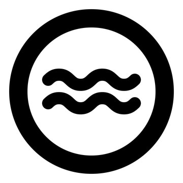 Washable Designation on the wallpaper symbol icon in circle round black color vector illustration flat style image