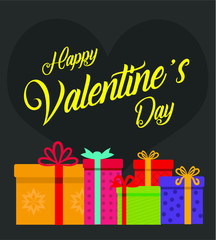 Fototapeta na wymiar Valentine's Day greeting card. Love symbol, heart. Vector fashion illustration. Background