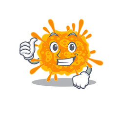 nobecovirus cartoon character design making OK gesture