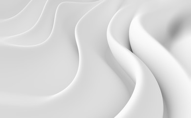 White Abstract Wave Background. Modern Minimal Graphic Design