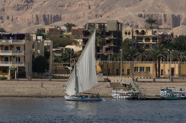 エジプト　ナイル川の風景