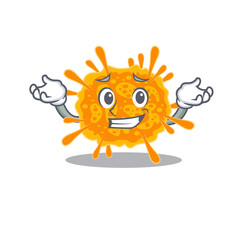 A picture of grinning nobecovirus cartoon design concept