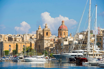 Malta / Malta 09/30/2015.View of the Malta Marina. - obrazy, fototapety, plakaty