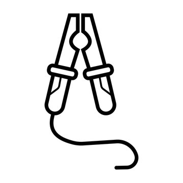 black outline jumper cable clip clip art preview