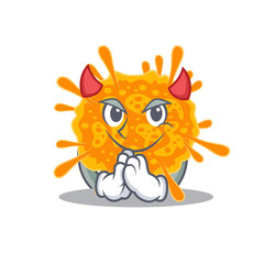 nobecovirus dressed as devil cartoon character design style