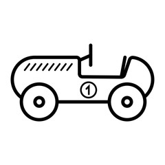  old racing car icon vector