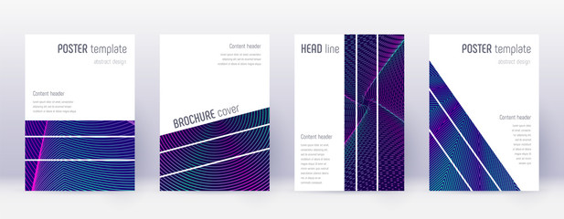 Obraz na płótnie Canvas Geometric brochure design template set. Neon abstr