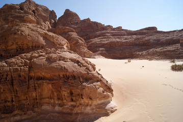 Fototapeta na wymiar The Sands and mountains of the Sinai desert