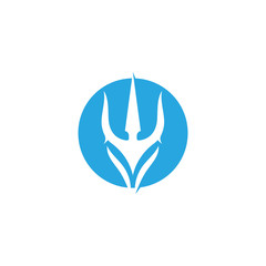 Trident Logo icon Template vector