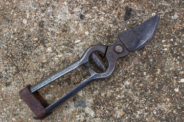 Obraz premium Working tool on a concrete background
