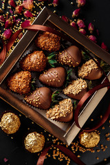 strawberries in chocolate