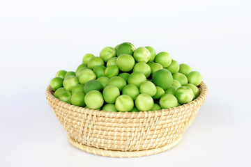 close up  turkey berry or Pea eggplant in the basket isolated on white background.