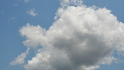 Fototapeta premium Cumulus cloud on beautiful blue sky , Fluffy clouds formations at tropical zone 