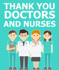 Thank you doctors and nurse - covid-19 (corona virus) - photo