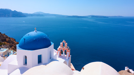 Santorini - Panoramic view - obrazy, fototapety, plakaty