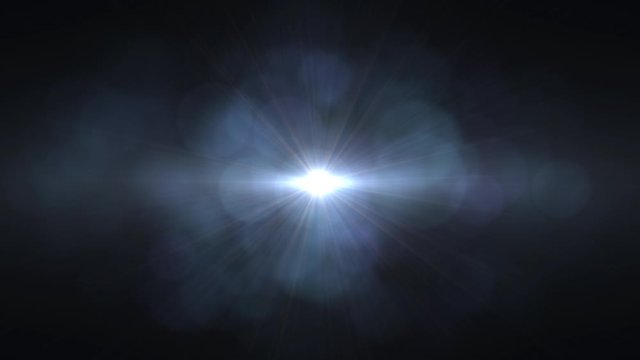 Optical lens flare effect on black blackground