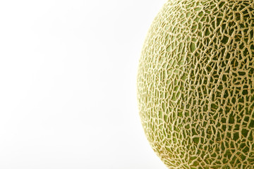 Cantaloupe melon on white background