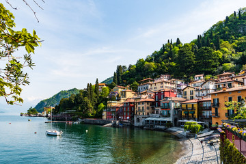 View of Varenna on Lake Como in Lombardy, Italy