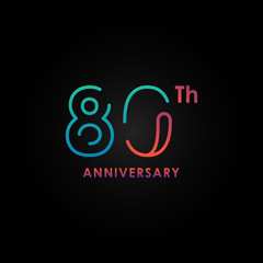 Anniversary Elegant Number Vector Design