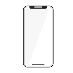 モノクロの携帯電話、スマートフォンのシルエット素材