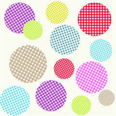 Geometric seamless pattern with circles, stripes, dots. Pattern for fashion and wallpaper. Vector illustration. Background
