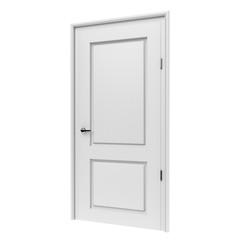 White door. 3d rendering illustration