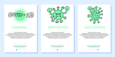 Covid-19 Coronavirus info dangerous virus in vector 