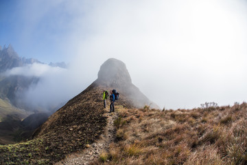 Hikers enjoying the view in the Drakensberg South Africa 
