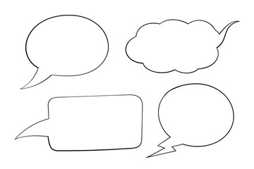 Speech bubbles. Outline icons