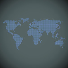 Fototapeta na wymiar Vector Dotted World Map Background Light and Dark for Illustrator and Powerpoint. Continents: Europe, Asia, Australia, America, Africa