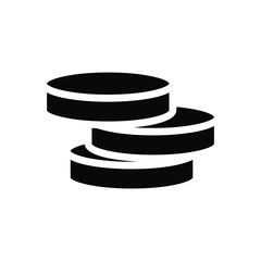 Money Coin Icon , Banking Template Logo Design Emblem Isolated  Illustration , Outline Solid Background White
