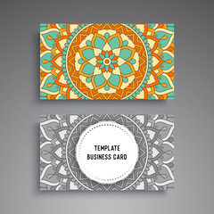 Business Card. Vintage decorative elements