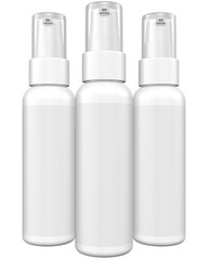
Realistic 3D Spray Bottle Mock Up Template on White Background.3D Rendering
