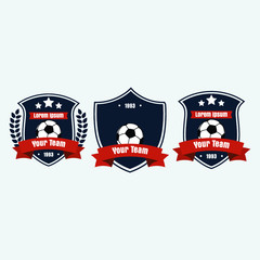 soccer football club logo badge for your team