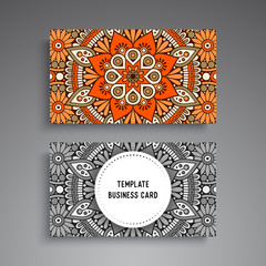 Business Card. Vintage decorative elements