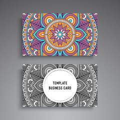 Business Card. Vintage decorative elements