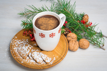 Christmas food and sweets in studio
