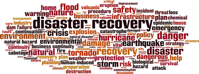 Disaster recovery word cloud