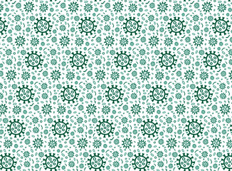 Covid-19 Coronavirus pandemic icon pattern illustration