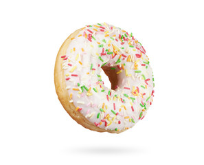 Glazed donut. doughnut isolated with clipping path