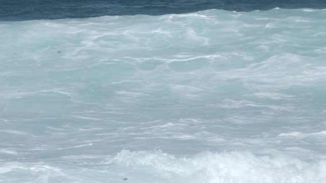 Slow motion of waves breaking, Fuerteventura.