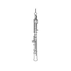 oboe musical instruments on white background
