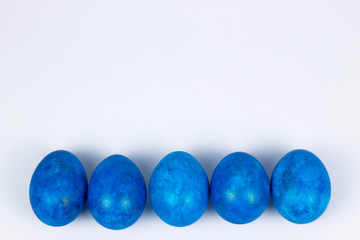 Easter, classic blue Easter eggs