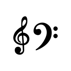 Music outline icon. Symbol, logo illustration for mobile concept and web design.