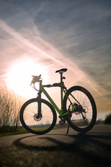 bicycle in the sunset